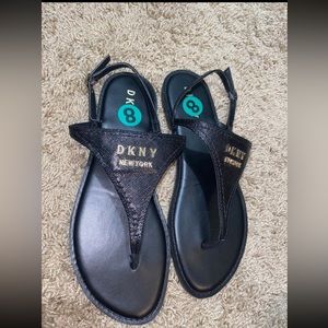 DKNY black sandals
